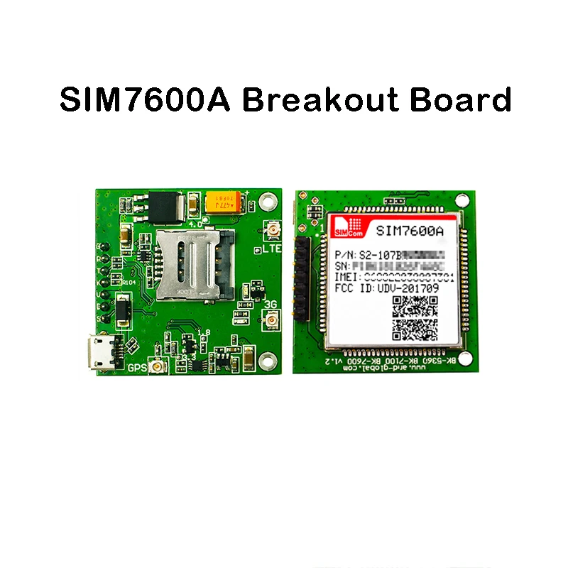 

SIMCOM SIM7600A Breakout Board LTE Cat1 module for North America AT&T LTE-FDD B2/B4/B12 UMTS/HSPA+ B2/B5