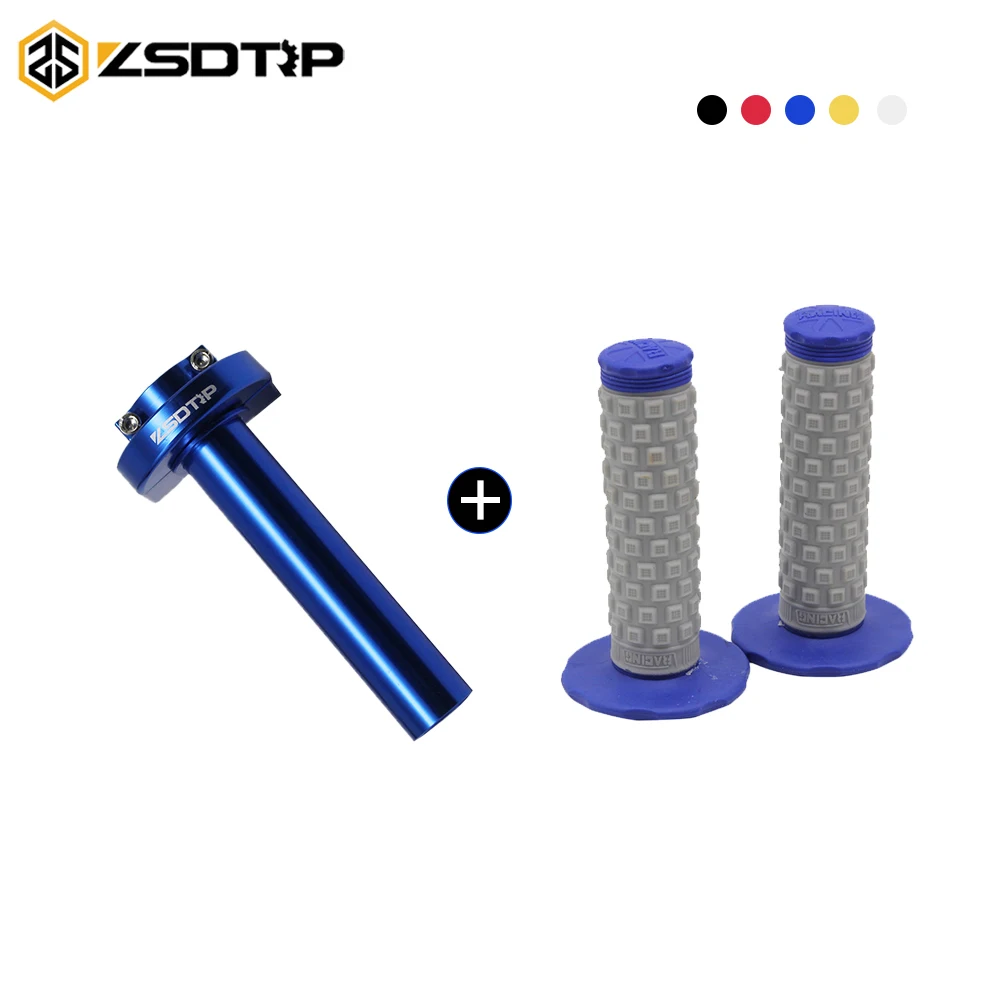 

ZSDTRP 7/8" Handle bar Hand Grips with Anodized CNC Quick Twist Throttle +Handle cover used at all brand motorcycle 22mm handbar