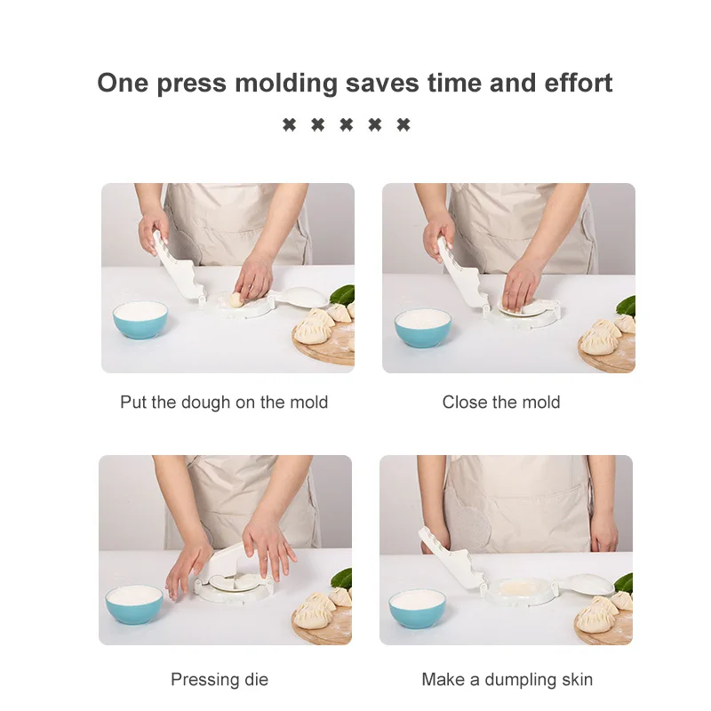 

Chinese Style Dumpling Skin Artifact Household New Style Press Machine Kitchen Manual Skin Press Mold Dumpling Making Supplies