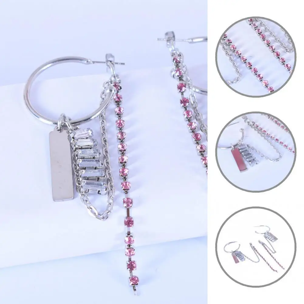 

1 пара, женские серьги-клипсы розового цвета