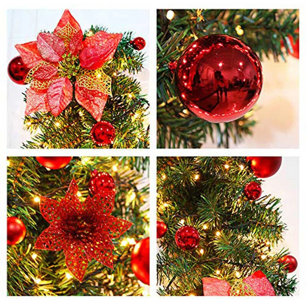 

Christmas Ornaments PVC Artificial Christmas Rattan Garland With LED Light Xmas Decoration New Year 2021 Decor For Home Office