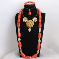 dudo nigerian jewelry set for women gold beaded flowers dubai necklace set for african weddings party lady 2020 bridal jewellery
