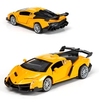 132 pull back rambo poison sports car diecast toys with tail wing can open door super car model children gifts decoration