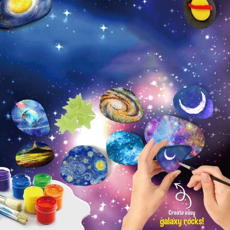 

Children's Educational Handmade Diy Stone Painting Art Graffiti Painted Set Toy