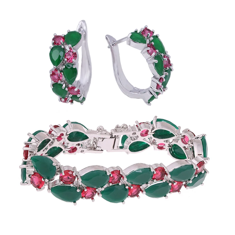 Женский роскошный комплект украшений Mona Lisa классический свадебный с фианитом