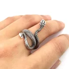 Кольцо в форме змеи, кобры, в стиле ретро, панк, Открытое кольцо, темпераментное регулируемое кольцо, женские Украшения