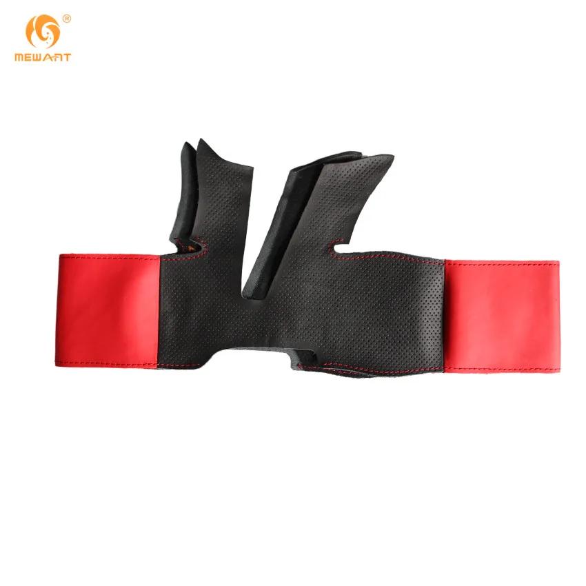 MEWANT черный красный чехол рулевого колеса автомобиля из натуральной кожи для Citroen