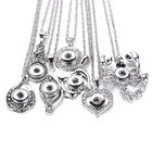 Новые искусственные украшения Стразы, Кристальные металлические защелки, кулон, ожерелье для женщин, подходят для DIY 12 мм, ювелирные изделия с кнопками