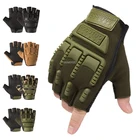 Тактические перчатки с открытыми пальцами, для охоты, походов, спорта, противоскользящие перчатки, армейские военные защитные перчатки для страйкбола, тренировок