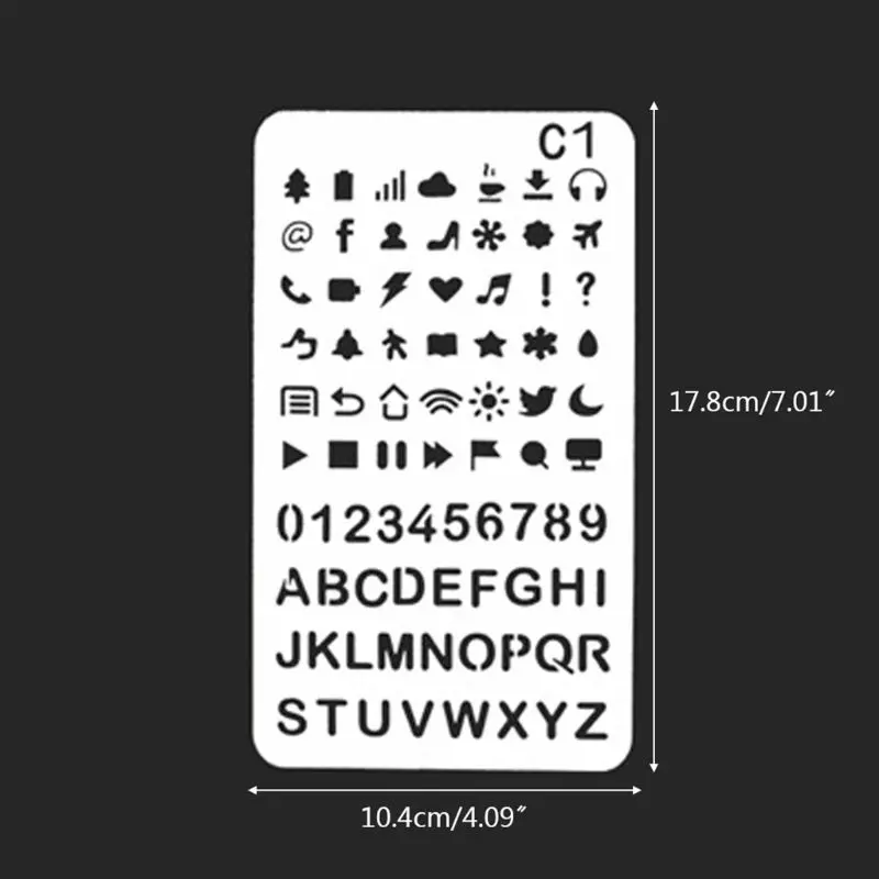 

24pcs/set Children Graffiti Painting Template Hand Account DIY Album Drawing Board Stencil Hollow Ruler Decoration C26