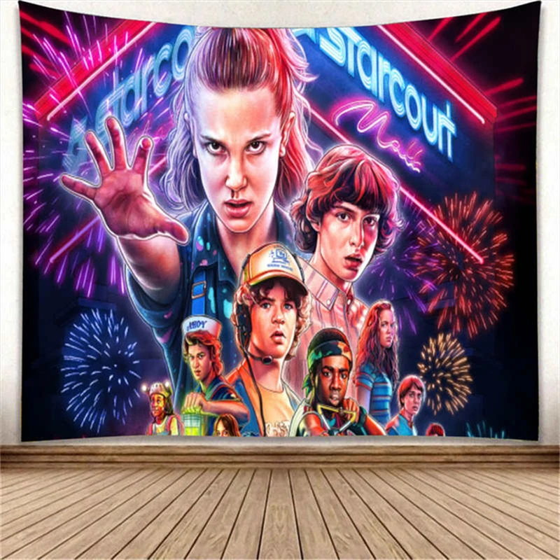 Очень странные дела печатных стены штора гобелен интерьер Boho домашний декор