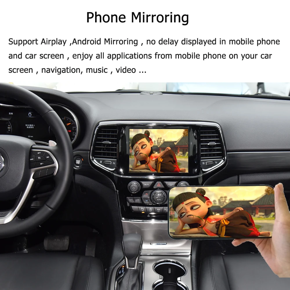 IOS CarPlay блок для Jeep Grand Cherokee компасы с 8 4 &quotаудио мобильных телефонов Apple Play Android