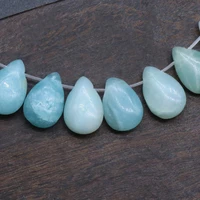 10pc natural stone amazonite beads water drop shape crystal healing specime gemstone loose beads for jewelry making diy bracelet