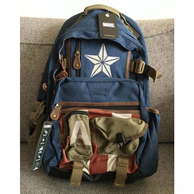 Рюкзак с супер героями Капитана Америка сумка для косплея школьная учеников