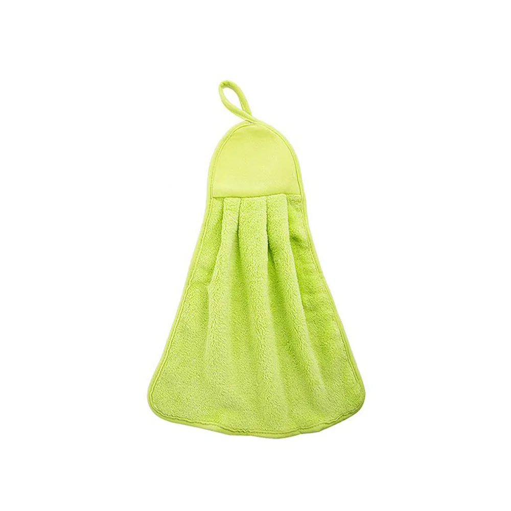 34cm 1 шт., полотенце для рук, плюшевая Подвеска для детской кухни, ванной, толстая мягкая ткань, полотенце для протирания, хлопок, не-масляная палочка, для мытья посуды, быстросохнущая - Цвет: 34cm