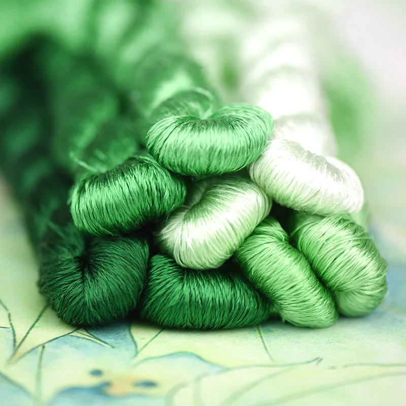 1 шт./400 м шелковая вышивка/100% Шелковая нить/ручная вышивка крестом/средний