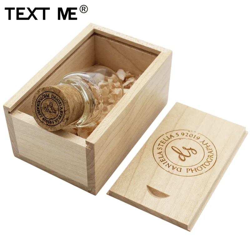 TEXT ME usb 2 0 drifting bottle box модель usb2.0 32GB флешка 4GB 8GB 16GB красивый подарочный флеш