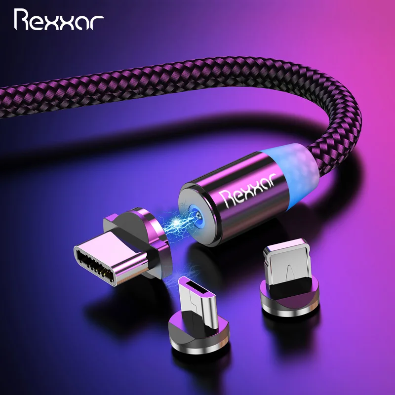 Магнитный кабель USB Type C для быстрой зарядки магнит зарядное устройство Micro