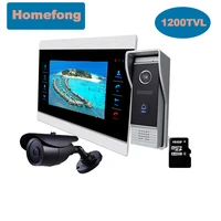 homefong 10 inch large screen video door phone intercom system doorbell with camera motion detection record unlock