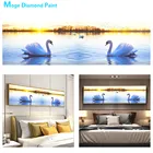 Прикроватный баннер Лебединое озеро Алмазная картина животное круглая полная дрель Nouveaute DIY мозаика вышивка 5D Вышивка крестом домашний декор