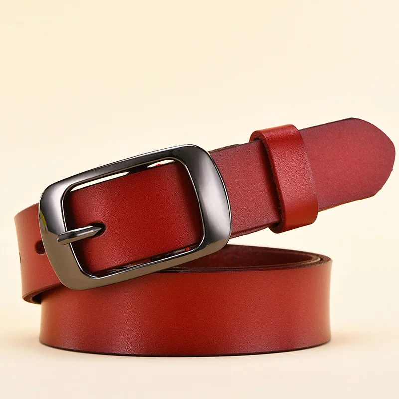 

Women Belt Cummerbunds Belts For Women Dress Apparel Lady Belt Waist Genuine Leather Black Women's Sliver Buckle Belt