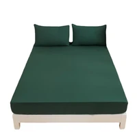dark green home bed classic bed fitted sheets sabanas mattress cover with elastic microfiber 902002718020027cm