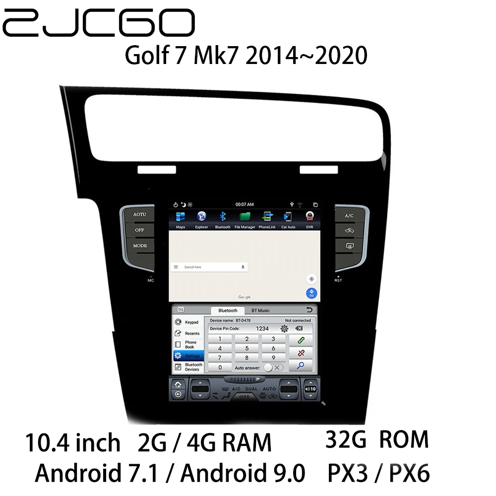 baratas Reprodutor Multimídia Carro DVD GPS De Navegação NAVI Rádio Estéreo 7 Mk7 Tela Android Para Volkswagen VW Golf 2014 ~ 2020