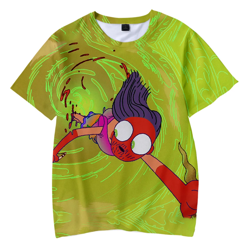 Футболка с коротким рукавом для мальчиков и девочек повседневный Мягкий Топ 3D