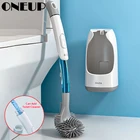 Настенная щетка для унитаза ONEUP с чистящей трубкой TPR, щетка для уборки углов, домашний инструмент для уборки, аксессуары для ванной комнаты