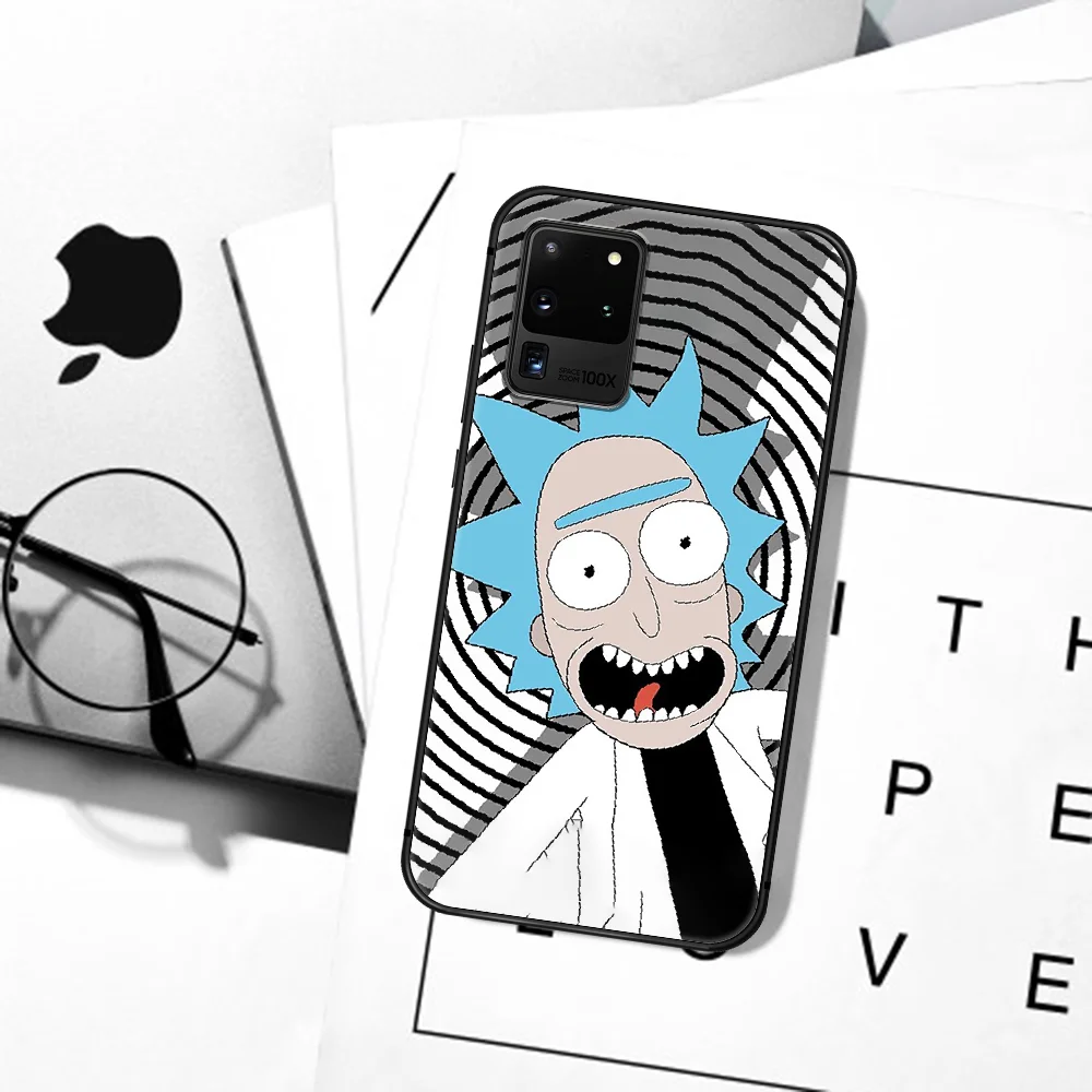 

Funny Cartoon Morties or Ricks Phone Case For Samsung Galaxy S 6 7 8 9 10 E 20 UITRA FE 21 Edge Note 8 9 10 Plus black Etui Tpu