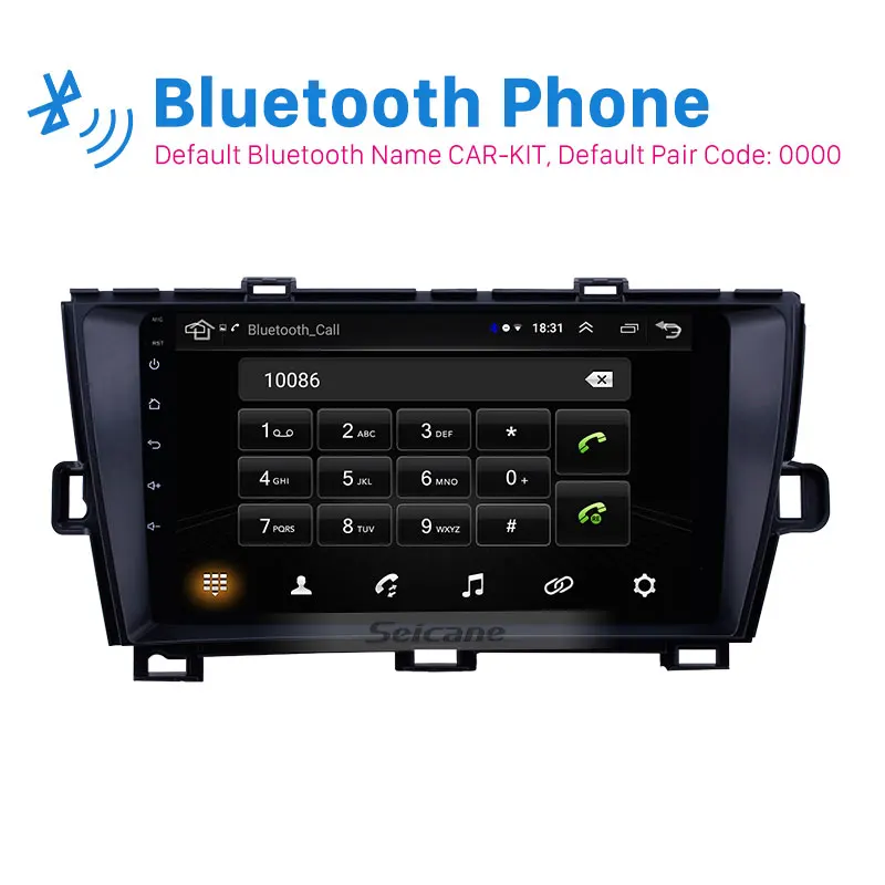 Seicane автомобильный 9 &quotHD 2Din Android8.1 gps Авторадио для Toyota Prius 2009 2010 2013 RHD с сенсорным