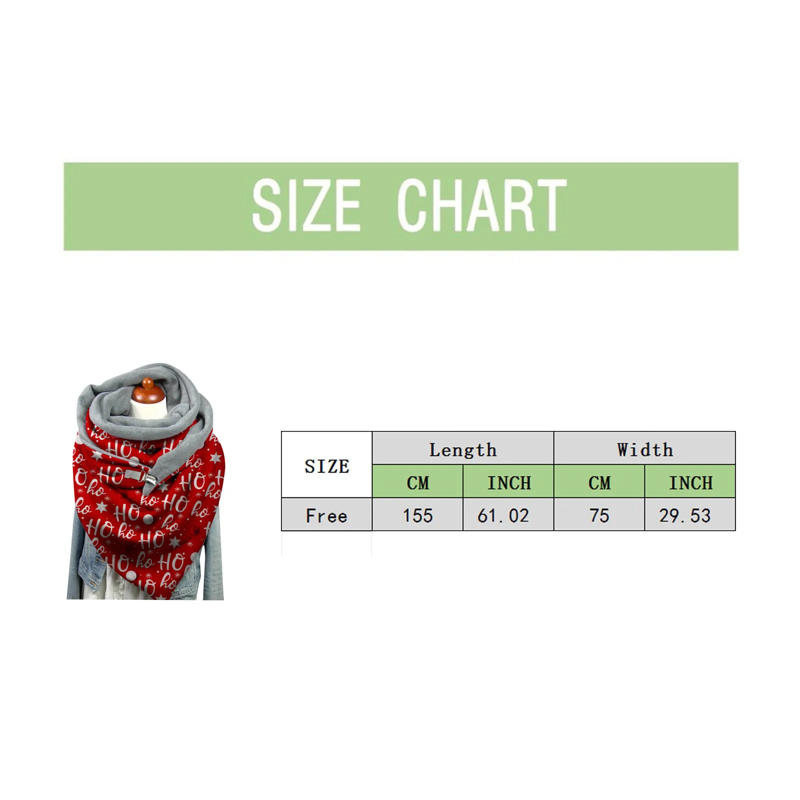 Женские шарфы 2021 Модный зимний шарф для женщин Рождественский лось снежинка