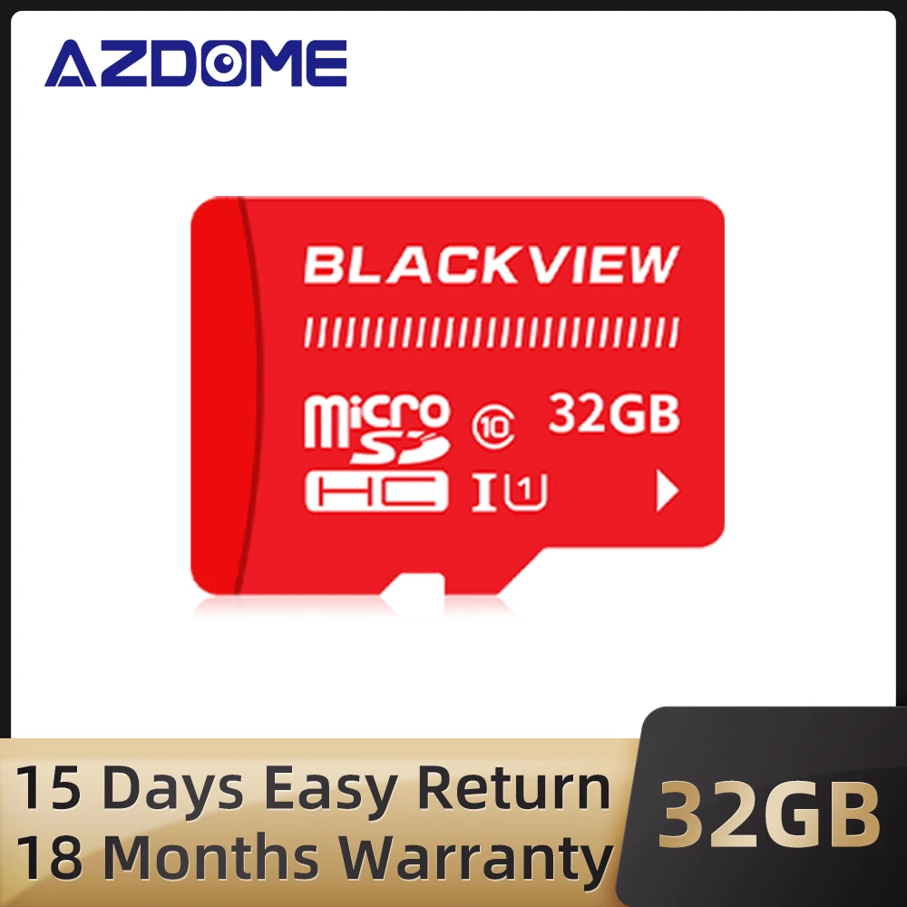 

Blackview 32GB TF Micro SD Card, Class 10 For AZDOME Dash Cam Car Camera DVR Adapters .