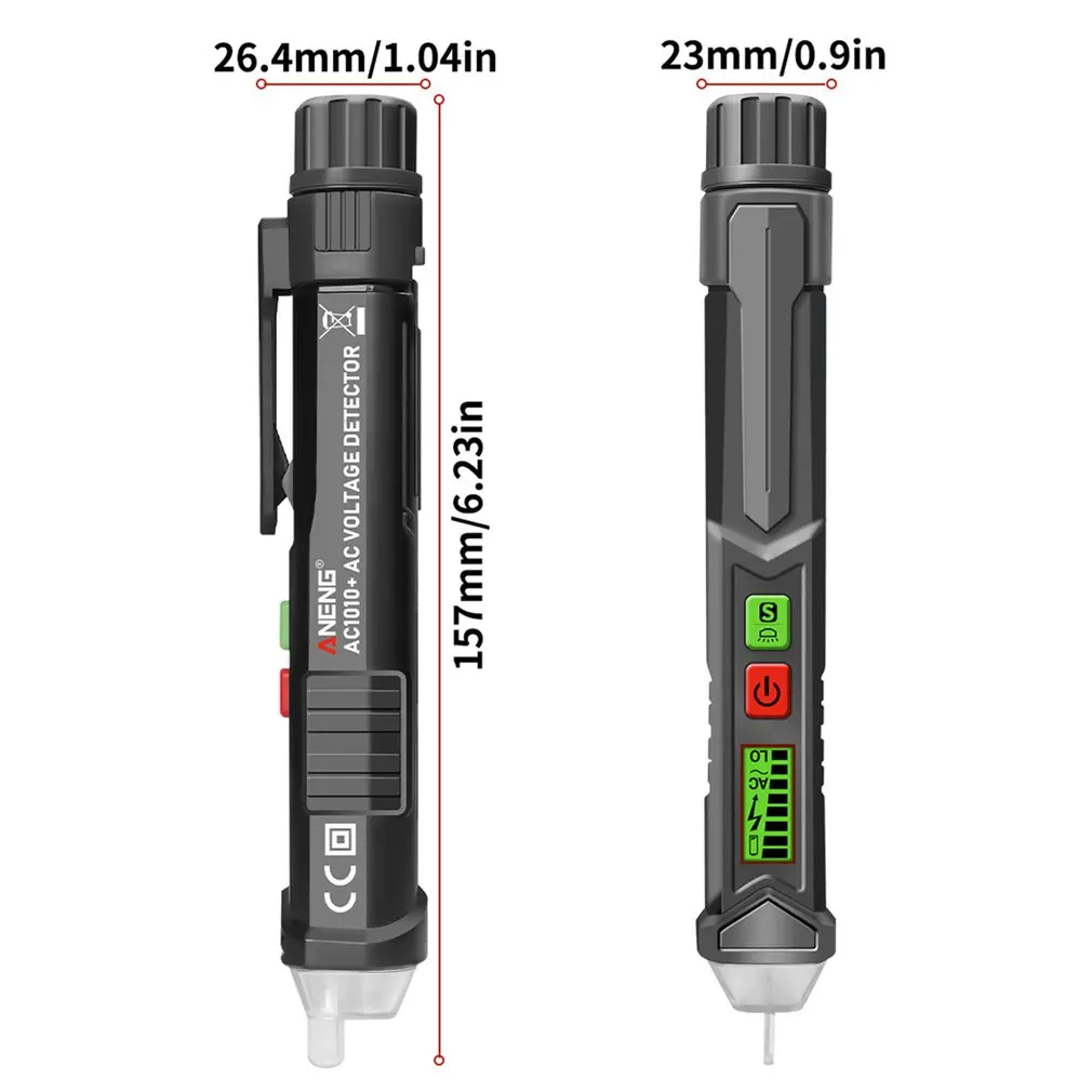

AC1010 Intelligent Non-contact Pen Alarm Ac Voltage Detector Meter Tester Pen Sensor Tester Alarm