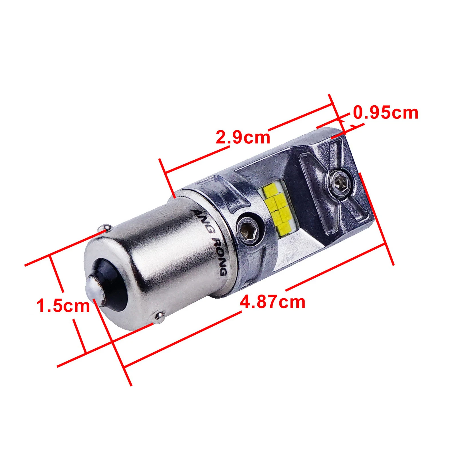 Светодиодный индикатор поворота ANGRONG 2x581 PY21W BAU15s CSP 10 Вт дневсветильник пы белого