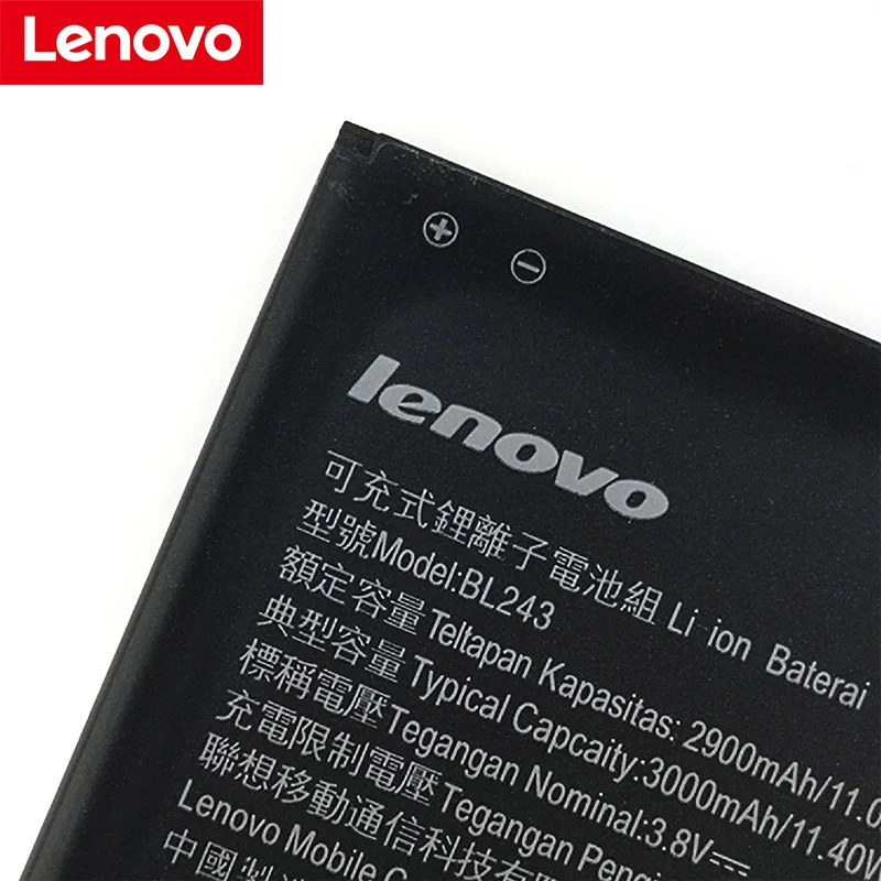 Lenovo Original 3000mA BL243 Battery For Lenovo K3 Note K50-T5 K50-T3S A7000 A5500 A5860 A5600 A7600 Phone+Tracking Number