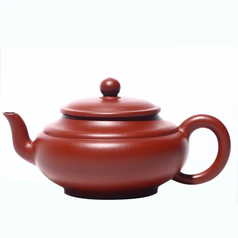 

Yixing pure handmade purple clay teapot Dahongpao virtual flat teapot water flat teapot special price