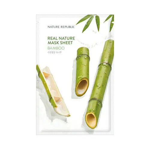 Bamboo 1pcs Маска для лица с натуральным природным покрытием, 1 шт., увлажняющая маска для лица с масляным контролем, отбеливающая эссенция, оригинальная корейская косметика - Цвет: Bamboo 1pcs