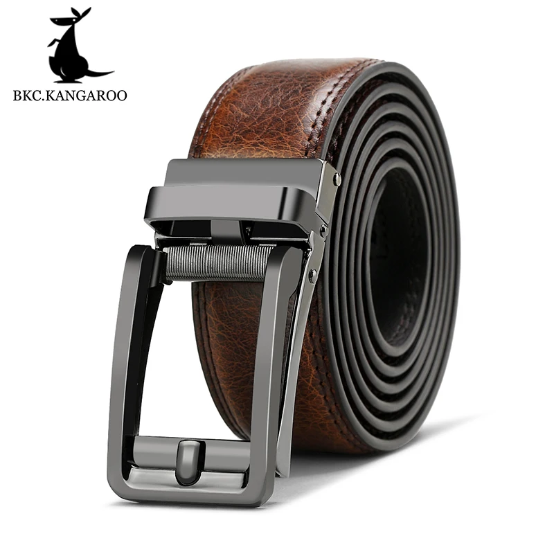 Ремень мужской из натуральной кожи с автоматической пряжкой 130 см|Мужские ремни| |