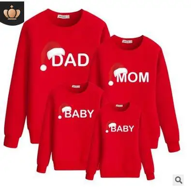 Одежда для всей семьи на Рождество папы мамы и ребенка одинаковые комплекты с