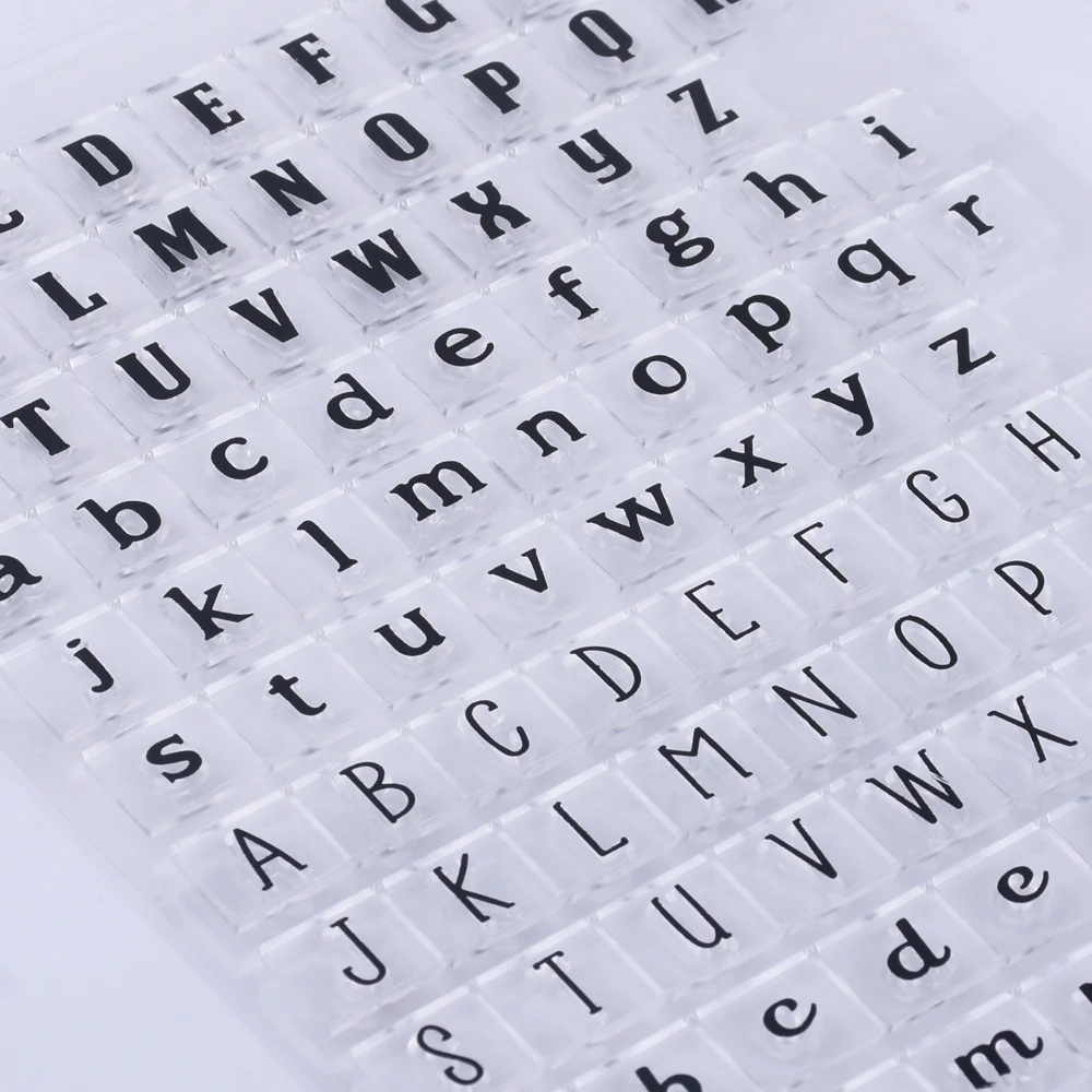 1 шт. цифры и алфавит прозрачные резиновые марки прозрачный штамп сделай сам