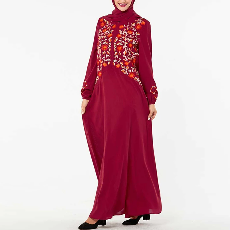 red dress Vestidos abaya Турция элегантное женское вечернее платье мусульманский хиджаб платье abaya s Caftan Кафтан Марокко одеяние мусульмане Longue Tesettur платья - Цвет: red dress