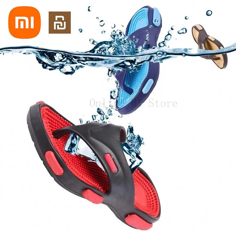 

New Youpin Slippers Summer Non-slip Flip flops Men Slippers Home Sandals Massage Point Slippers Beach Sandals Men's Casual Shoes
