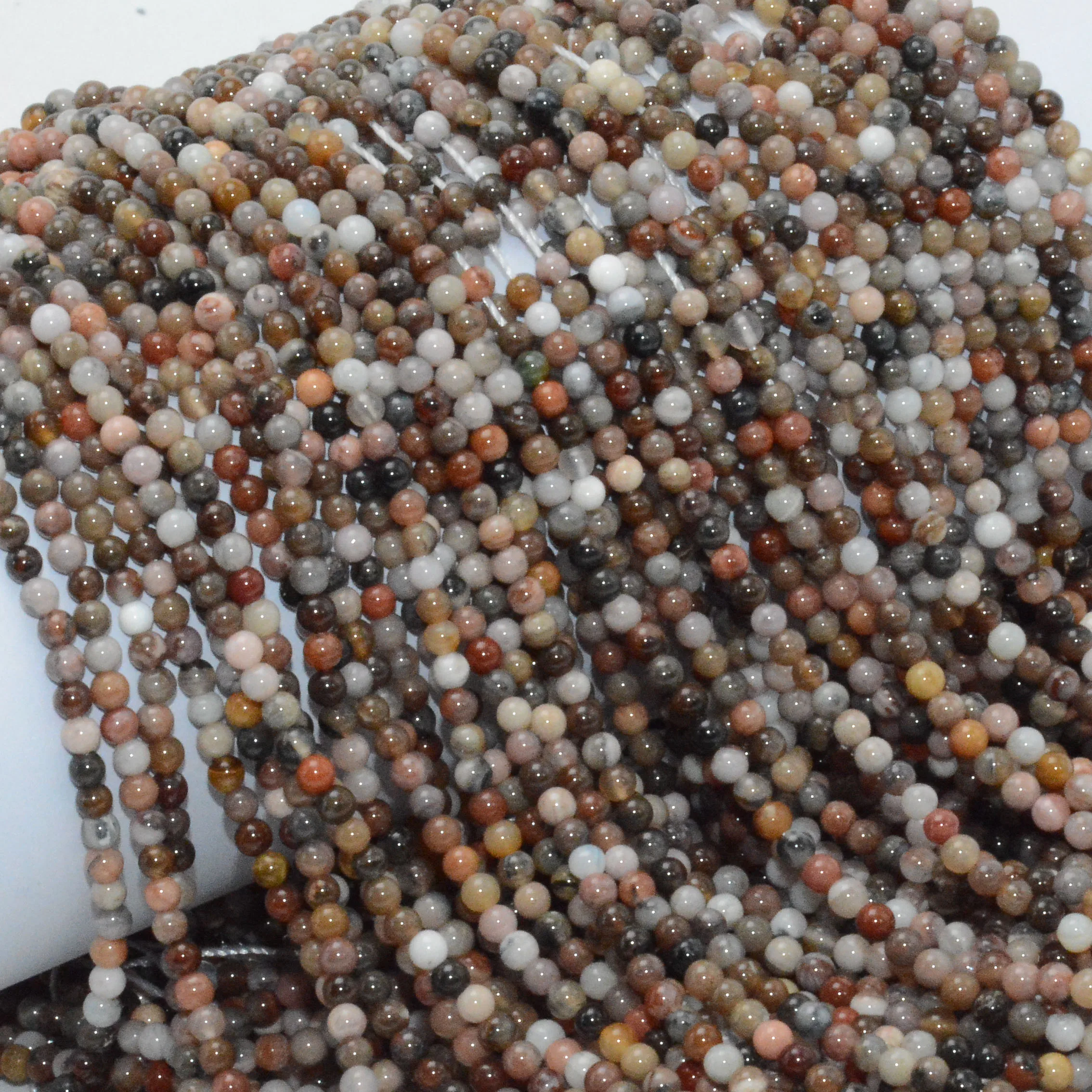 Натуральный Африканский пертрифицированный камень из дерева круглые бусины 3 мм