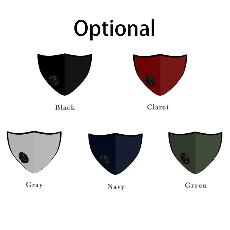 Маска хлопковая многоразовая для лица PM2.5 Пылезащитная с 3 фильтрами 1 шт. | Спорт и