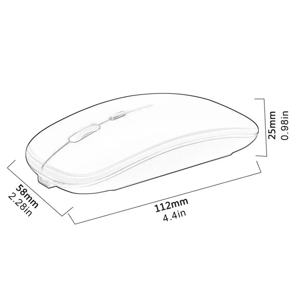 Беспроводная перезаряжаемая мышь 2 4G Ультра тонкая Бесшумная беззвучная офисная