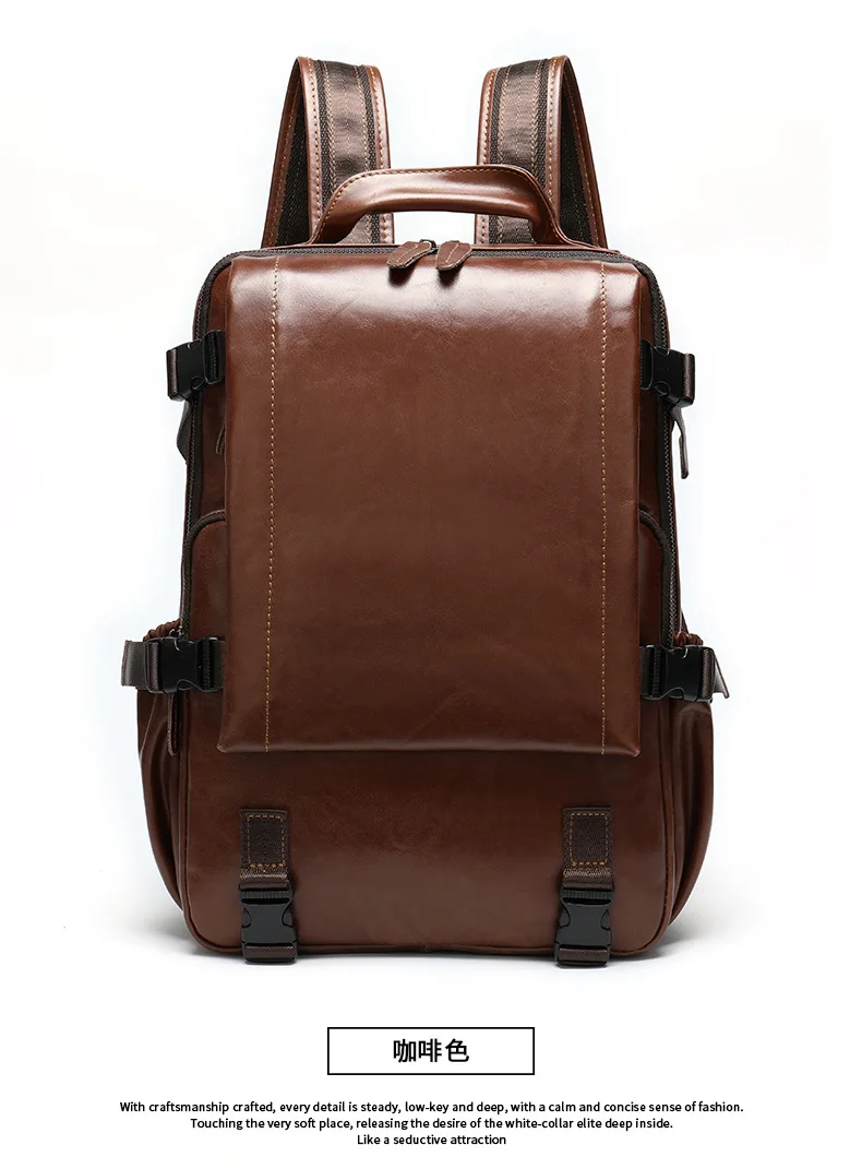 Корейская версия из натуральной кожи 15 дюймов большой емкости компьютер back pack