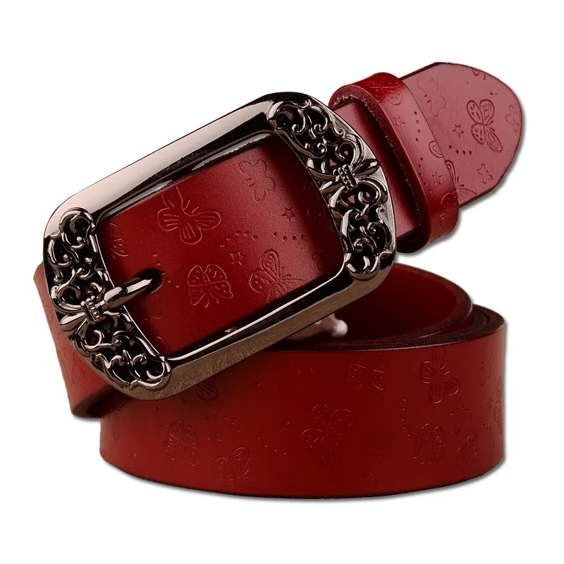 New Women's Leather Belt New Fashion High-grade Genuine Pure Men Belt Jeans European American Vintage Personality Punk Luxury