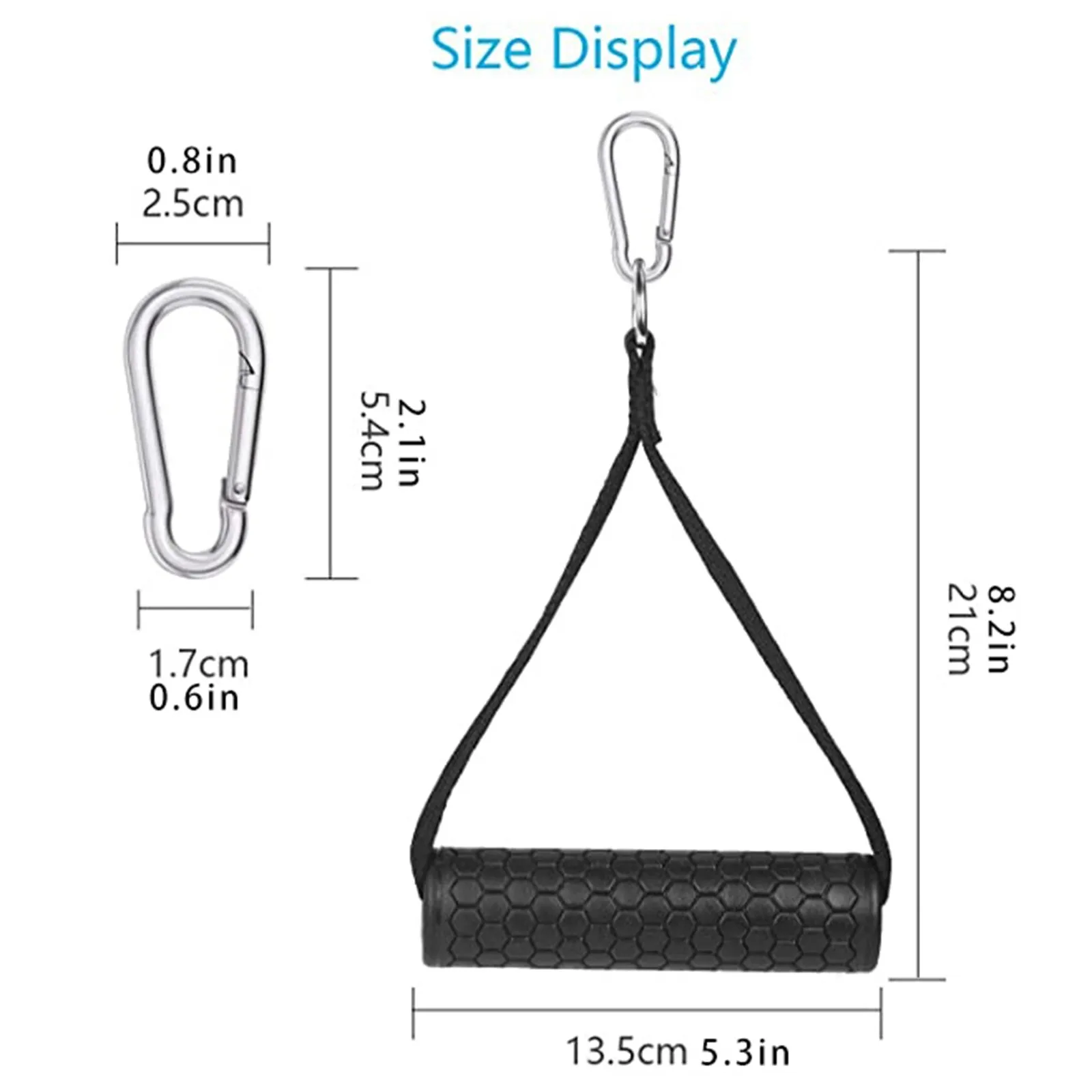 

2 pieces of fitness tension belt black for training back training handle cross fitness machine sports accessories