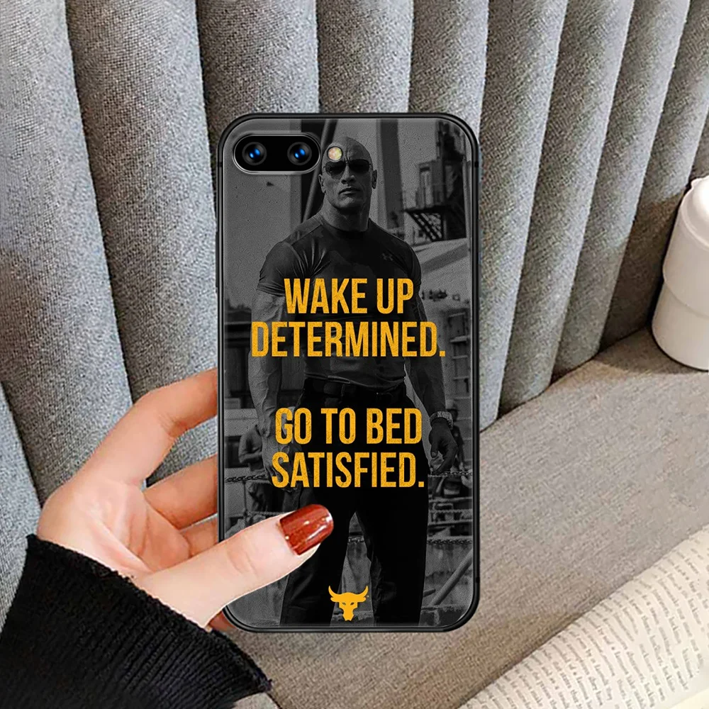 

Luxury Brand Project Rock Phone Case For HUAWEI honor nova 5 7 8 9 10 20 30 A C T I X Lite Pro black bumper trend cell cover
